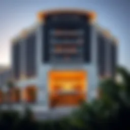 Luxurious exterior view of Bulgari Hotel Dubai showcasing its architectural brilliance
