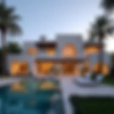 Stunning exterior view of the Hacienda villa showcasing its unique architectural style