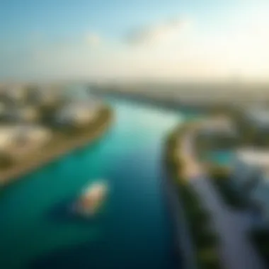 Panoramic view of Palm Jumeirah community