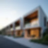 Architectural design of Maya Townhouses with modern aesthetics