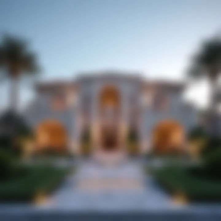 Stunning exterior view of Dubai's most luxurious villa showcasing intricate architectural design