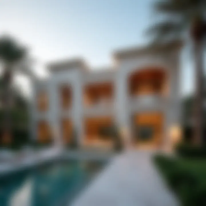 An elegant luxury property in Dubai with stunning architecture
