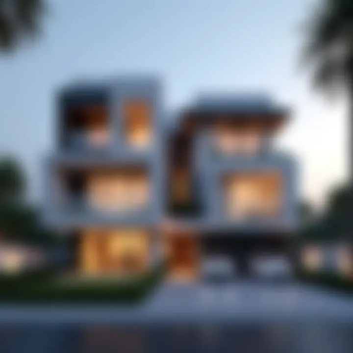 Modern architectural design of Dubai residences